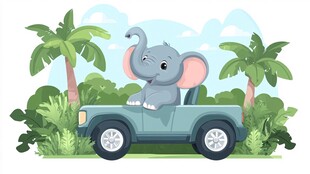 大象自驾畅游热带风光