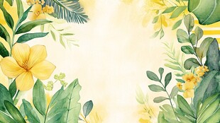 夏日清新花卉绿植背景图