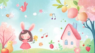 春日萌兔女孩的梦幻田园