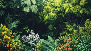 繁茂热带植物景观