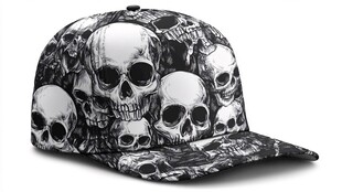 骷髅图案棒球帽