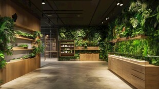 室内绿植墙营造自然空间