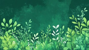 清新绿野植物背景图