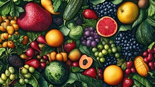 缤纷多彩的新鲜水果盛宴