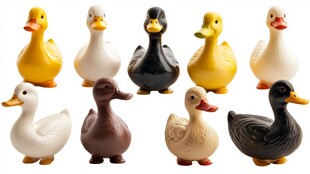 多彩可爱橡皮鸭摆件集合