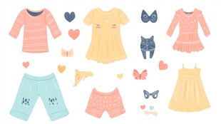 可爱儿童服装及配饰集合