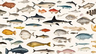 多样鱼类集合图