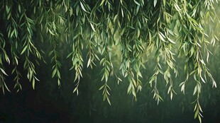 垂柳摇曳 绿意盎然的景致