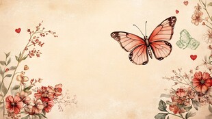 蝶舞花丛间 浪漫复古风