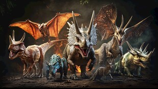 恐龙家族齐聚震撼亮相