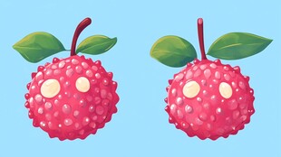 可爱卡通荔枝形象插画