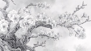 水墨梅花图 尽显雅致神韵