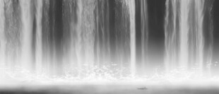 黑白山水画