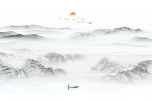 中式水墨山水