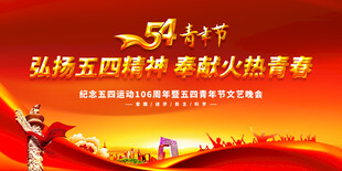 弘扬五四精神展板背景