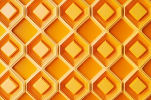 橙色几何图案立体背景纹理