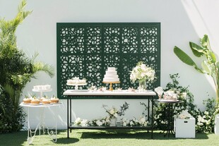 户外清新风甜品桌布置