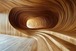 木质旋绕隧道空间奇观
