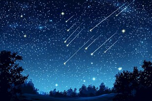 夜空流星美景