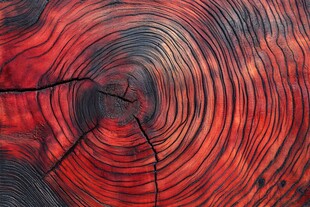 红黑相间的树木年轮纹理