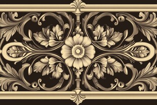 欧式古典花卉装饰纹样