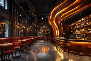 时尚酷炫的现代酒吧空间