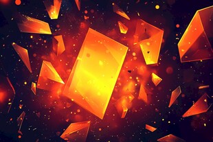 炫彩碎裂方块特效背景图