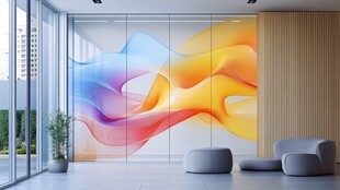 多彩流动艺术风办公空间