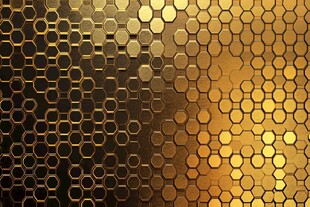 金色六边形渐变纹理背景