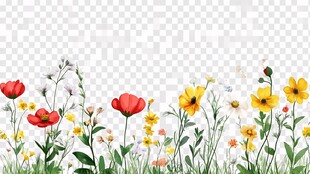 春日烂漫野花花卉图