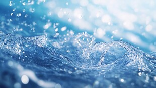 灵动水波 蓝色水花瞬间