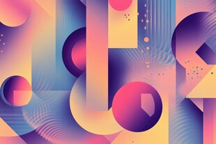 绚丽几何抽象艺术背景图