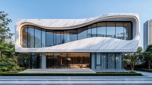 现代流线型创意建筑外观