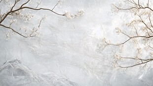 雪覆花枝 尽显冬日静美