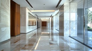 现代大气的大理石走廊