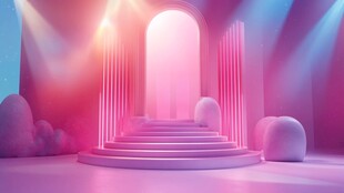 梦幻舞台场景 绚丽光影效果