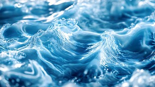 蓝色灵动水波特写