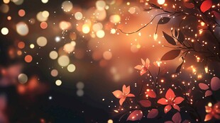 梦幻光影下的烂漫花枝