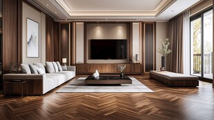 现代中式风格客厅室内设计