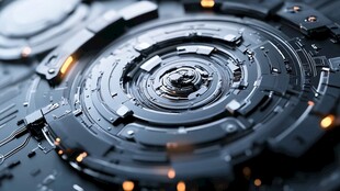 科技机械齿轮的未来感画面