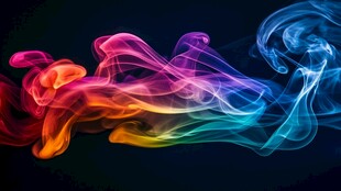 绚丽多彩烟雾舞动效果