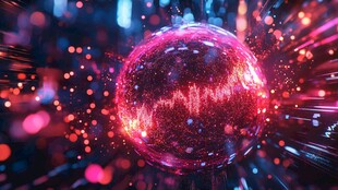 梦幻炫彩球体特效画面