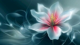梦幻唯美的绽放花朵