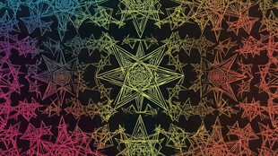 绚丽多彩几何星型图案背景