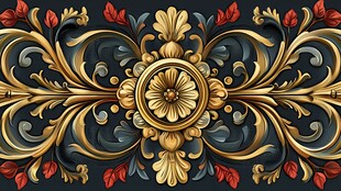 欧式奢华古典花纹装饰图案