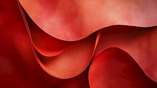 红色褶皱质感抽象背景图