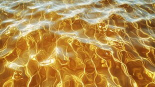 金色波光粼粼的水面纹理