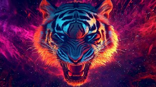 炫彩猛虎头像 尽显霸气