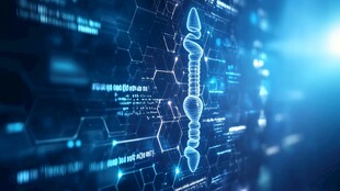 科技风DNA双螺旋结构图像