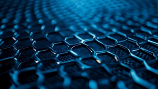 蓝色六边形金属质感纹理